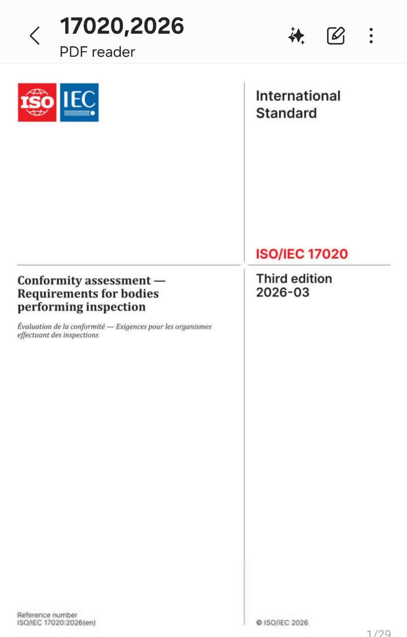 Cross‑Reference between ISO/IEC 17020:2026 and ISO/IEC 17020:2012 ...